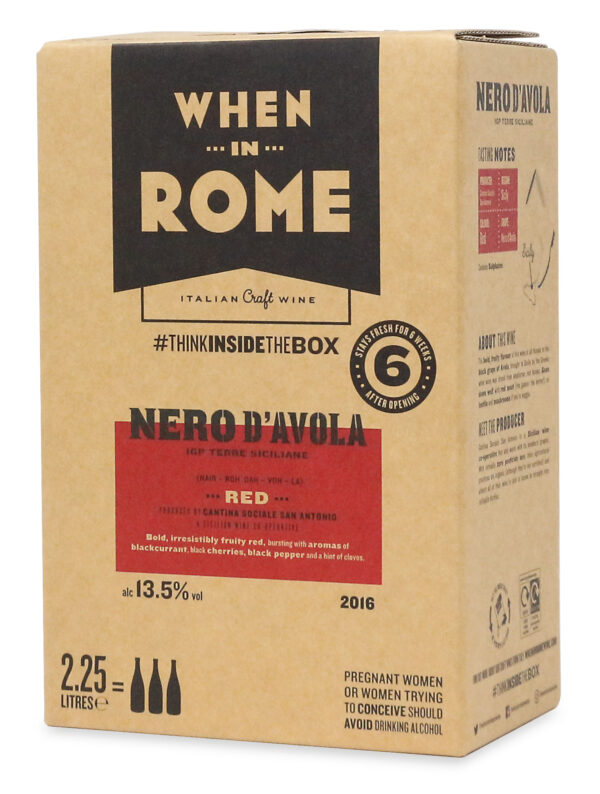 Boxwine Bag in Box personalizzato 2 litri When in Romev